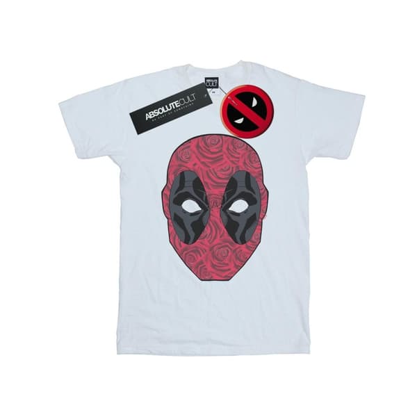 Marvel Womens/Ladies Deadpool Head Of Roses Cotton Boyfriend T-Shirt