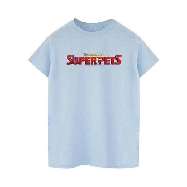DC Comics Womens/Ladies DC Comics DC League Of Super-Pets Movie Logo Cotton Boyfriend T-Shirt