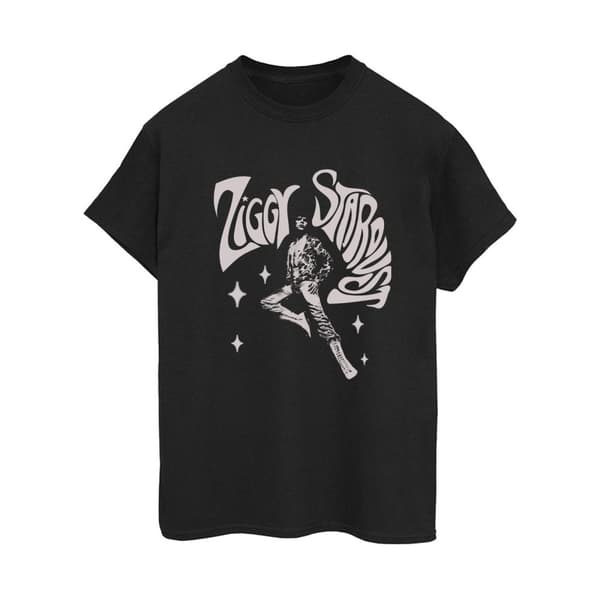 David Bowie Womens/Ladies Ziggy Pose Cotton Boyfriend T-Shirt