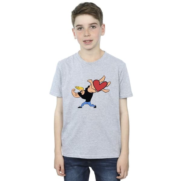 Johnny Bravo T-shirt med hjärta och present för pojkar