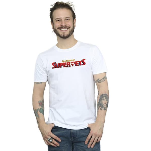 DC Comics Mens DC Comics DC League Of Super-Pets Movie Logo T-Shirt