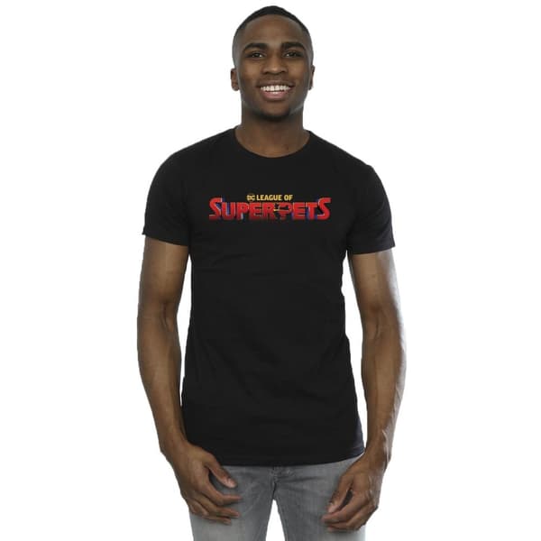 DC Comics Mens DC Comics DC League Of Super-Pets Movie Logo T-Shirt
