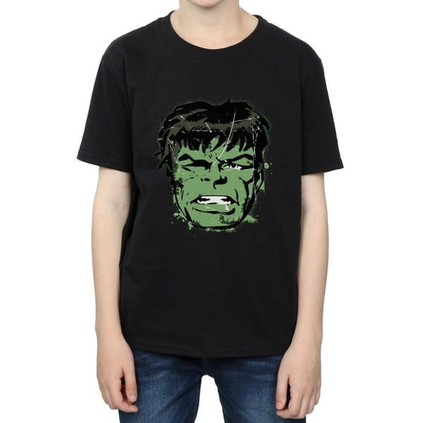 Marvel T-shirt med tryck på Hulkens ansikte för pojkar