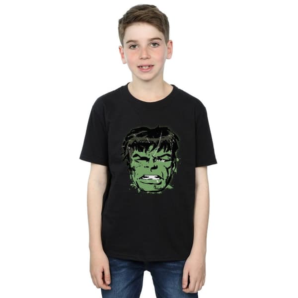 Marvel T-shirt med tryck på Hulkens ansikte för pojkar