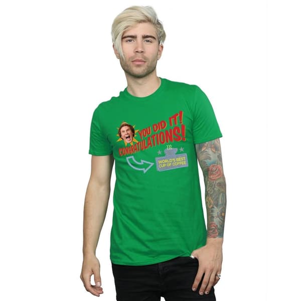 Elf Mens World´s Best Coffee T-Shirt