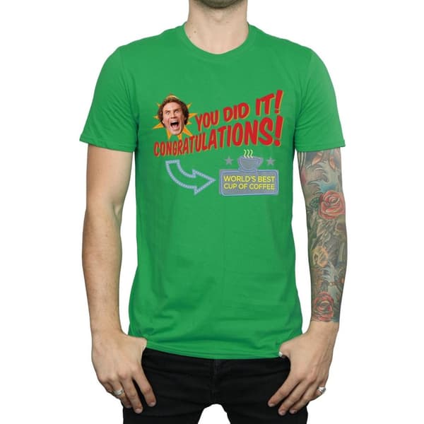 Elf T-shirt med världens bästa kaffe för herrar