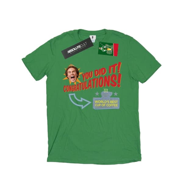 Elf T-shirt med världens bästa kaffe för herrar