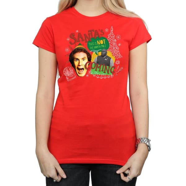 Elf Womens/Ladies North Pole Cotton T-Shirt