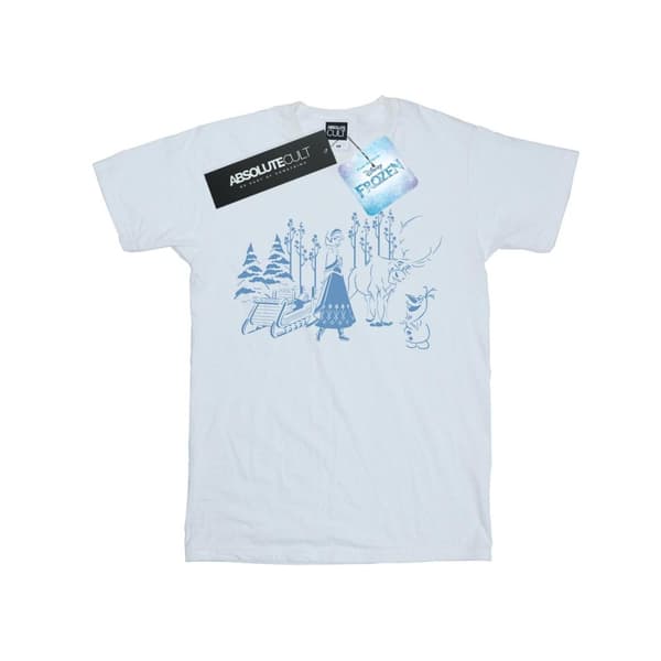 Disney Frozen Anna Sven And Olaf T-shirt för pojkar White 9-11 Years