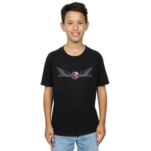 Marvel Boys Falcon And The Winter Soldier Captain America Logo T-Shirt
