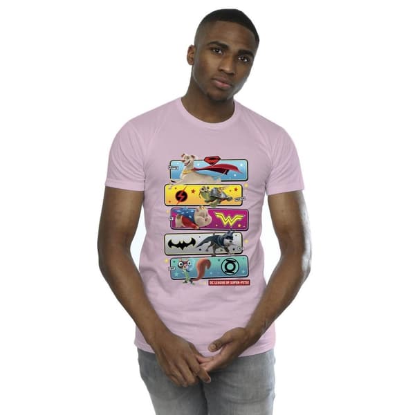 DC Comics Mens DC League Of Super-Pets Character Pose T-Shirt