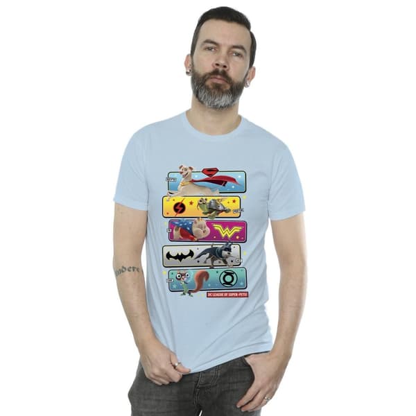 DC Comics Mens DC League Of Super-Pets Character Pose T-Shirt