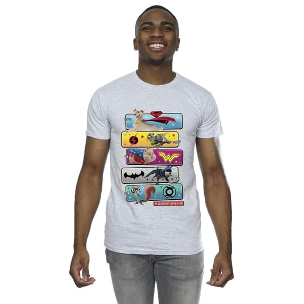 DC Comics Mens DC League Of Super-Pets Character Pose T-Shirt