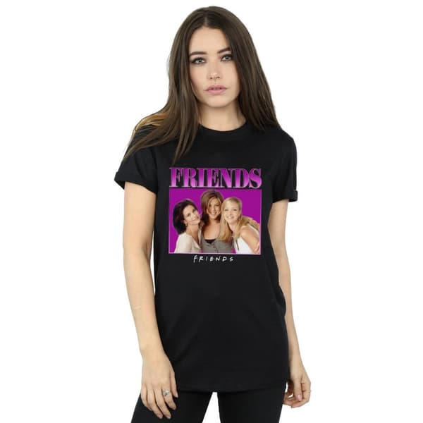 Friends Dam/kvinnor Monica Rachel Phoebe Homage Boyfriend T-shirt i bomull