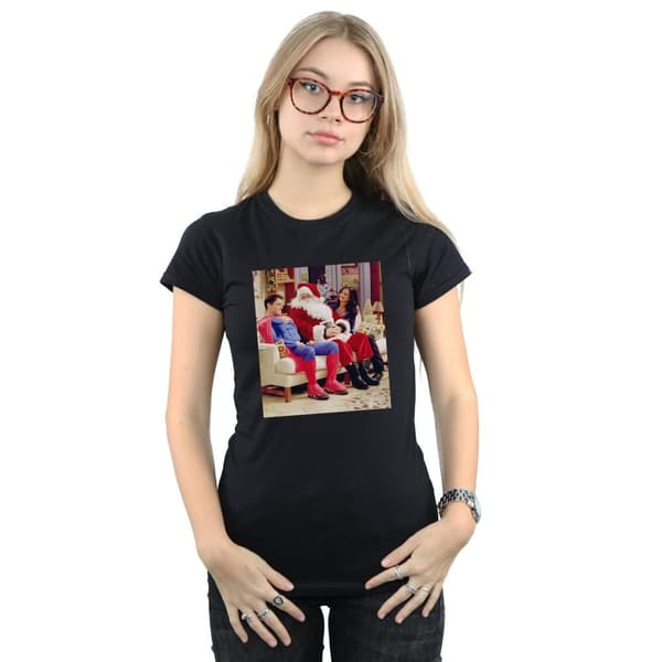 Friends Womens/Ladies Couch Santa Cotton T-Shirt