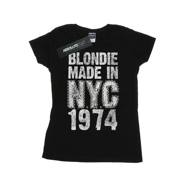 Blondie Dam/Tjej Punk NYC T-shirt i bomull