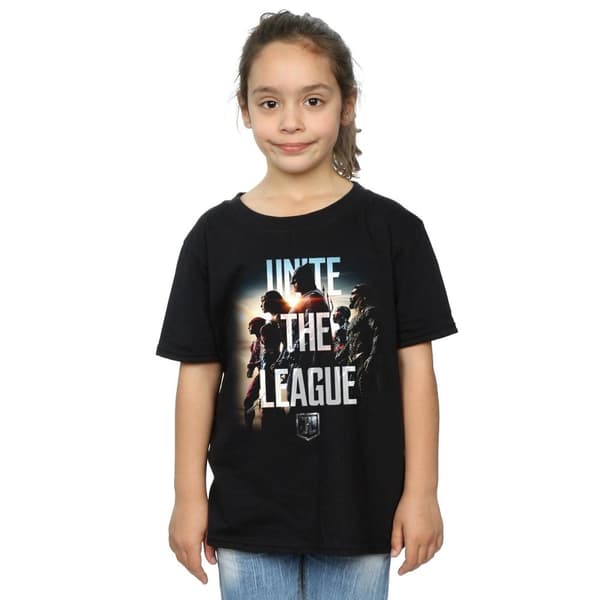 DC Comics T-shirt i bomull för flickor från Justice League-filmen Unite The League