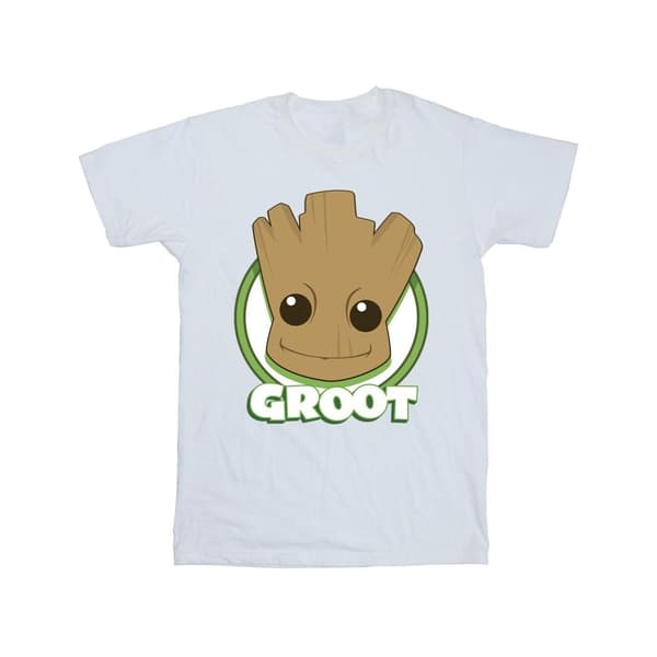 Guardians Of The Galaxy Girls Groot Badge Cotton T-Shirt
