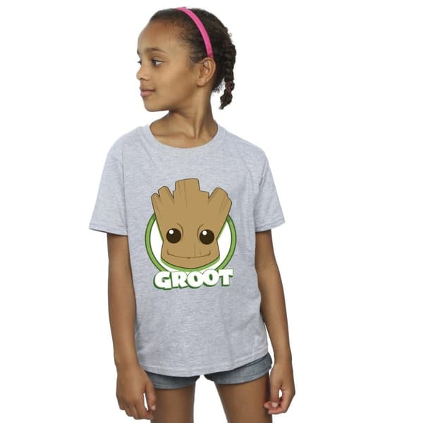 Guardians Of The Galaxy Bomulls-T-shirt med Groot-märke för flickor