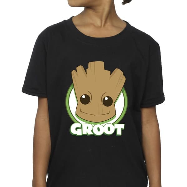 Guardians Of The Galaxy Bomulls-T-shirt med Groot-märke för flickor