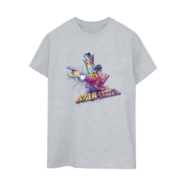 Marvel Womens/Ladies Guardians Of The Galaxy Abstract Star Lord Cotton Boyfriend T-Shirt