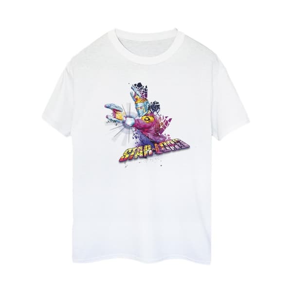Marvel Womens/Ladies Guardians Of The Galaxy Abstract Star Lord Cotton Boyfriend T-Shirt