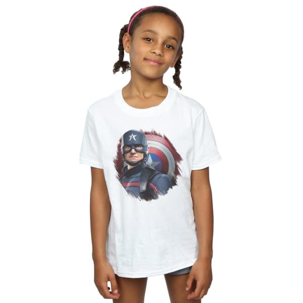 Marvel Girls The Falcon And The Winter Soldier Captain America Stare Cotton T-Shirt