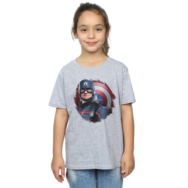 Marvel Girls The Falcon And The Winter Soldier Captain America Stare Cotton T-Shirt