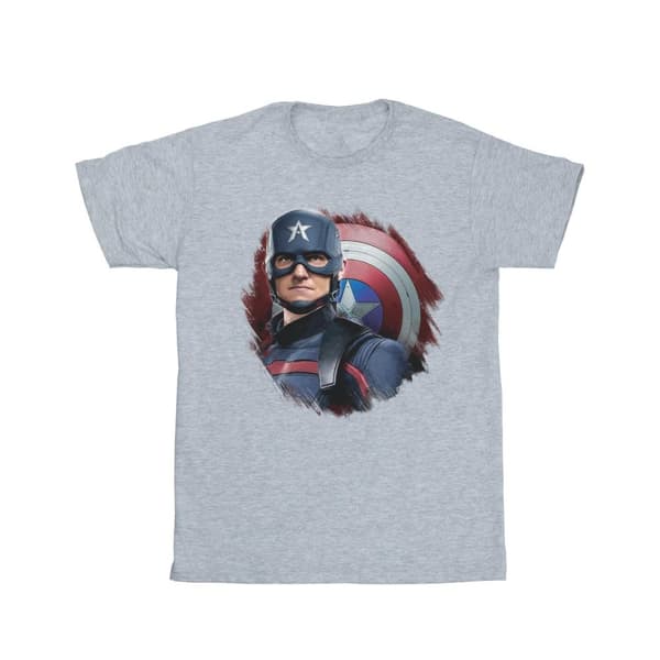 Marvel The Falcon And The Winter Soldier Captain America Stare - bomulls-T-shirt för flickor