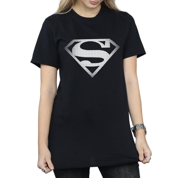 DC Comics Womens/Ladies Superman Spot Logo Cotton Boyfriend T-Shirt