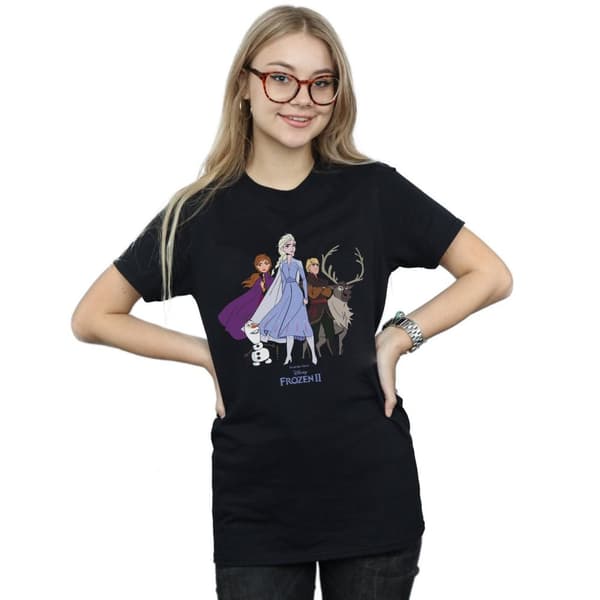 Disney Dam/Lady Frozen 2 Group Boyfriend T-shirt i bomull