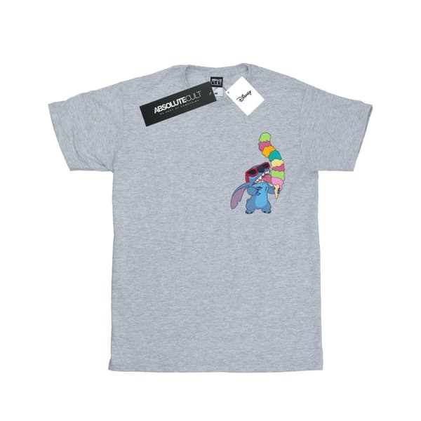 Disney Boys Lilo And Stitch Ice Cream T-Shirt Sports Grey 9-11 Years