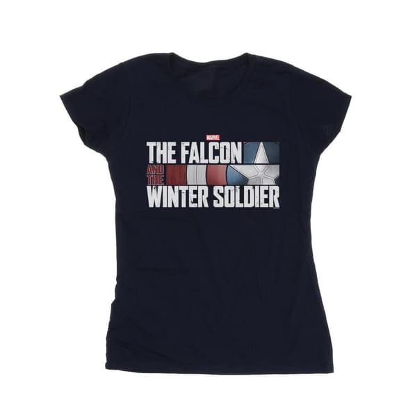 Marvel Womens/Ladies The Falcon And The Winter Soldier Logo Cotton T-Shirt