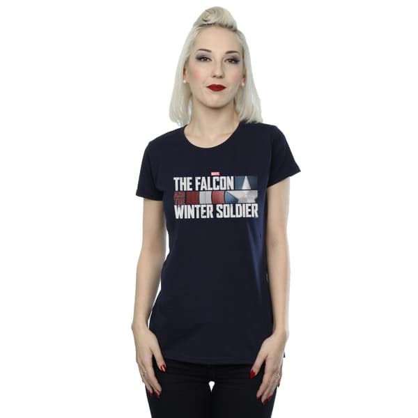 Marvel Womens/Ladies The Falcon And The Winter Soldier Logo Cotton T-Shirt