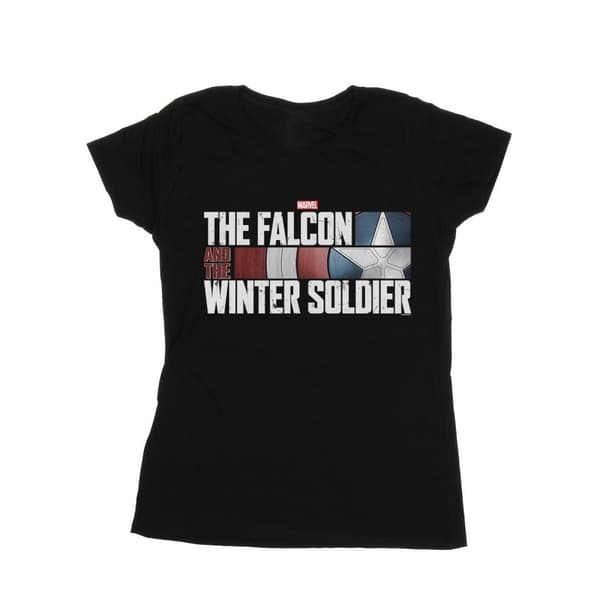 Marvel Womens/Ladies The Falcon And The Winter Soldier Logo Cotton T-Shirt