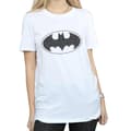 Miniatyrbild 3 av 5: DC Comics Dam/kvinnor - Batman - Boyfriend-t-shirt i bomull med enfärgad logotyp
