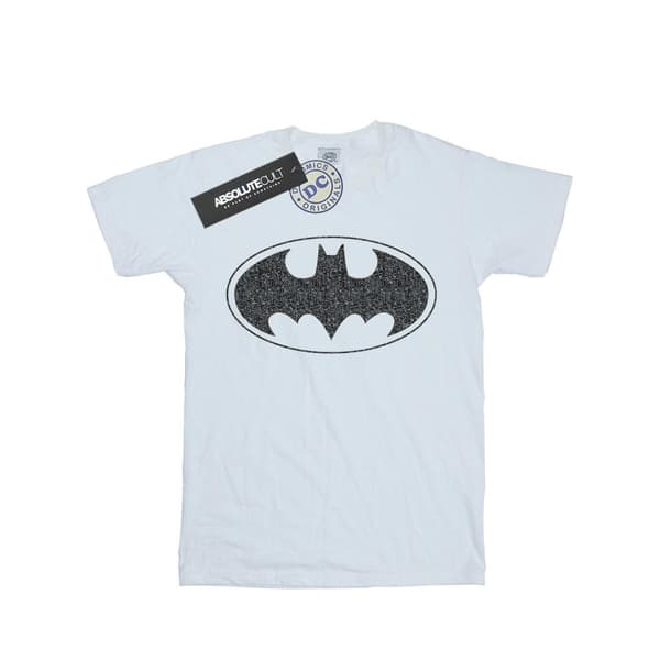 DC Comics Dam/kvinnor - Batman - Boyfriend-t-shirt i bomull med enfärgad logotyp