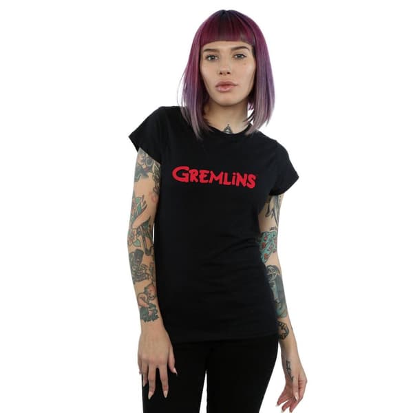 Gremlins Womens/Ladies Text Logo Cotton T-Shirt