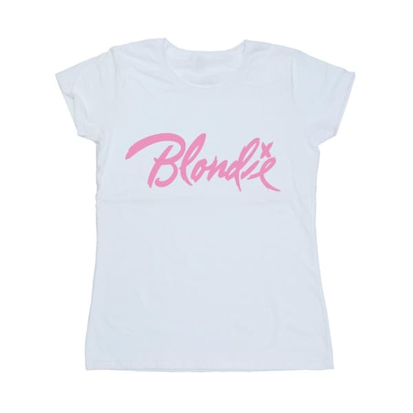 Blondie Dame/kvinde T-shirt i bomuld med klassisk logo