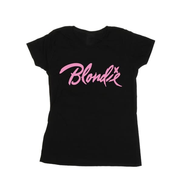 Blondie Dame/kvinde T-shirt i bomuld med klassisk logo