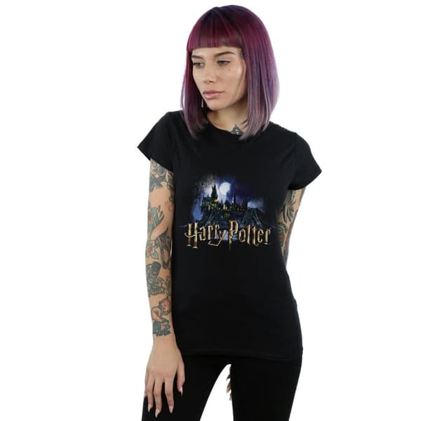 Hary Potter Womens/Ladies Hogwarts Castle Cotton T-Shirt