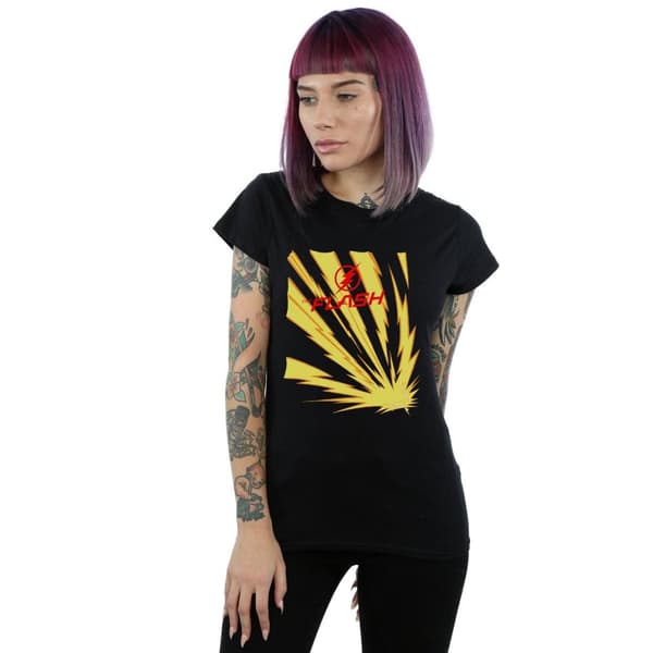 DC Comics Dam/Tjej The Flash Lightning Bolts T-shirt i bomull