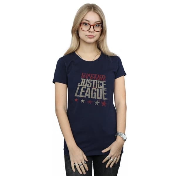 DC Comics Womens/Ladies Justice League Movie United We Stand Cotton T-Shirt