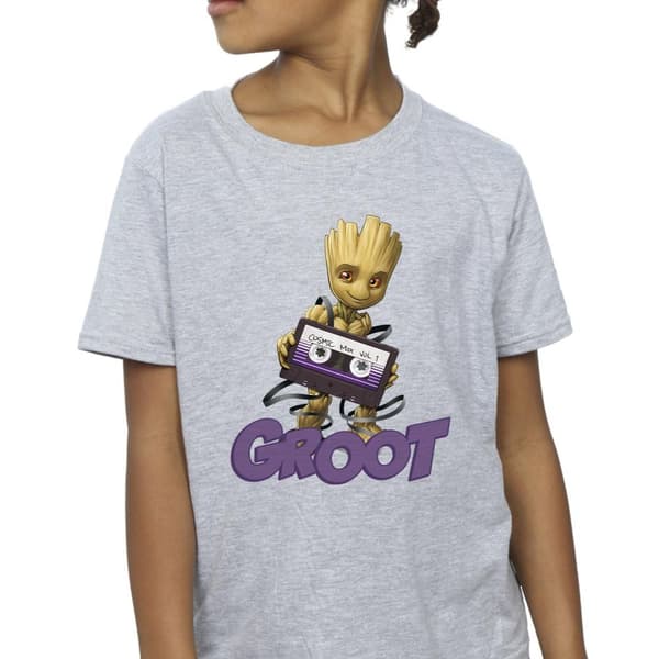 Guardians Of The Galaxy Girls Groot Casette Cotton T-Shirt