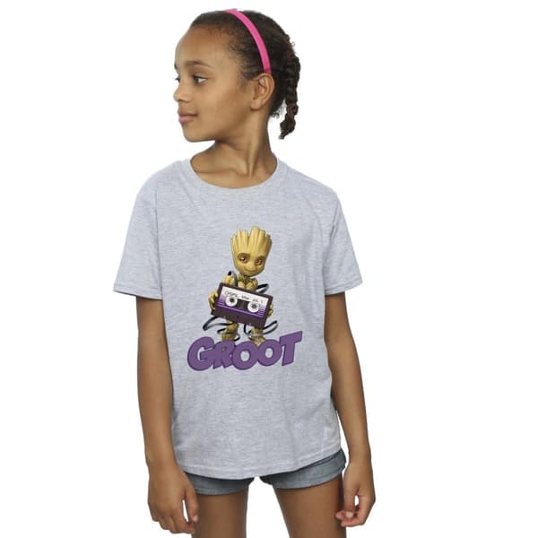 Guardians Of The Galaxy Girls Groot Casette Cotton T-Shirt