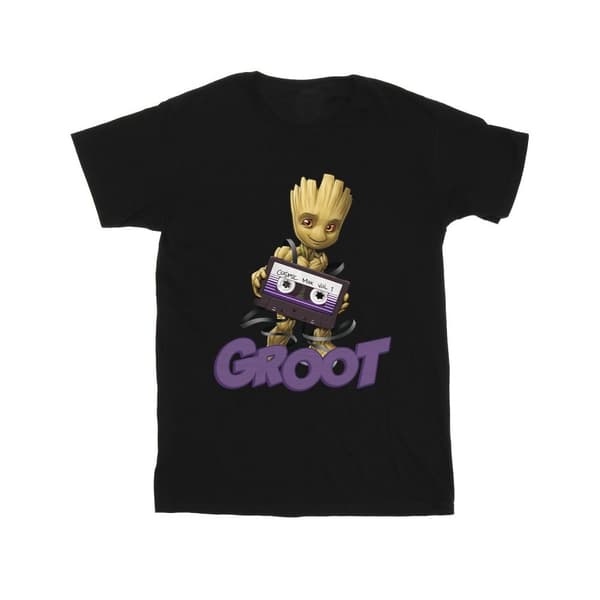 Guardians Of The Galaxy Girls Groot Casette Cotton T-Shirt