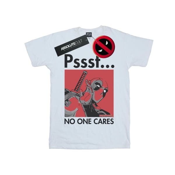 Marvel Mens Deadpool No One Cares T-shirt