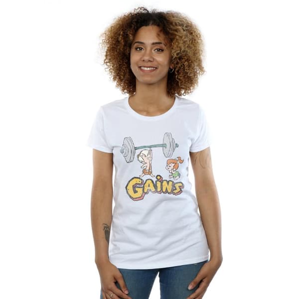 The Flintstones Womens/Ladies Bam Bam Gains Distressed Cotton T-Shirt