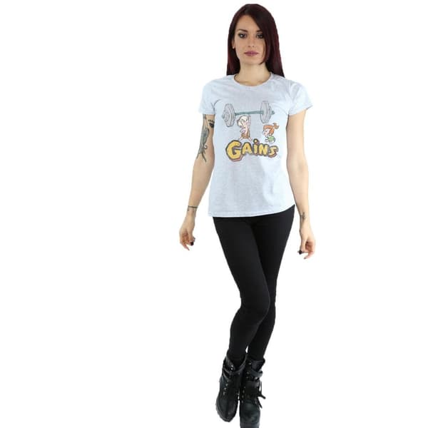 The Flintstones Womens/Ladies Bam Bam Gains Distressed Cotton T-Shirt