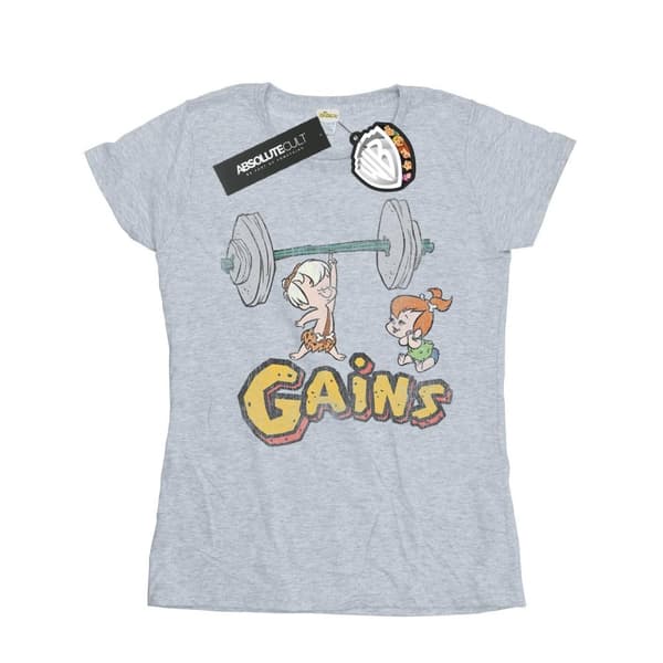 The Flintstones Womens/Ladies Bam Bam Gains Distressed Cotton T-Shirt